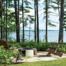 Landscape designer Duane Peckham of Little Compton, RI, relied on Landcrafters in Woolwich, ME to execute a vision of a minimally instrusive outdoor scene