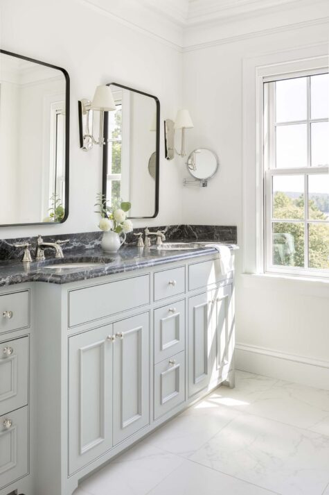 bathroom with double sinks
