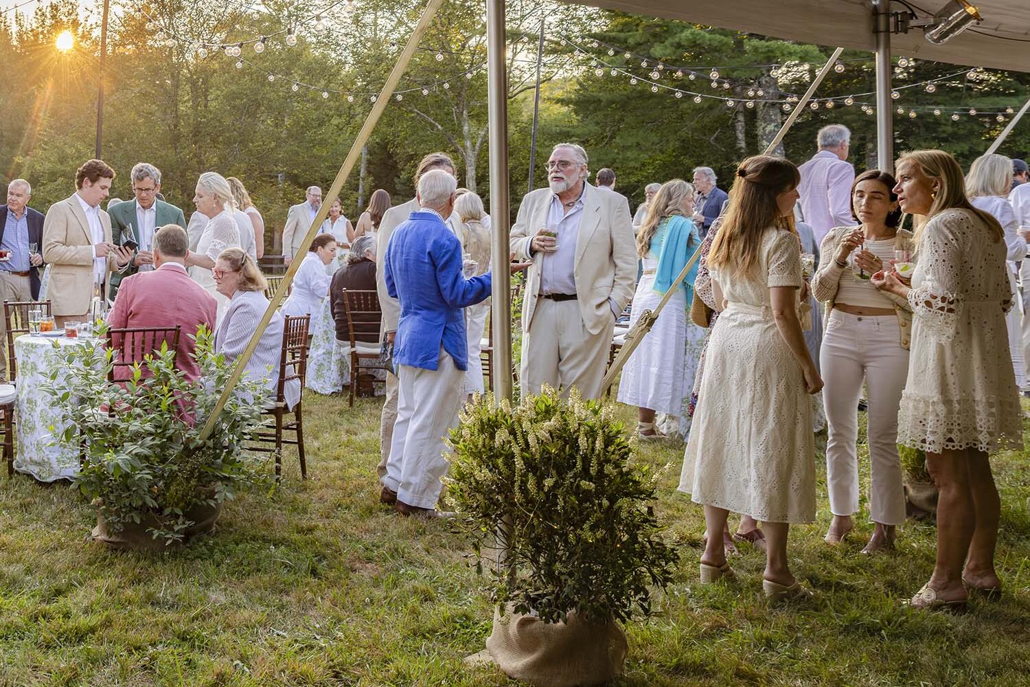 Attendees enjoy cocktail hour during the 36th Annual Friends of Acadia Benefit.